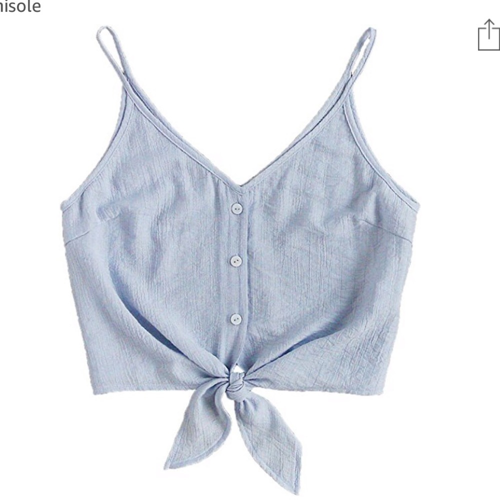 Blue crop top